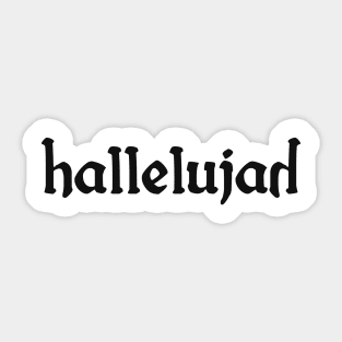 Hallelujah Design Sticker